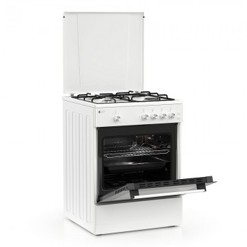 Thermogatz TGS 161 WH Κουζίνα Αερίου 55lt με Εστίες Αερίου 60cm